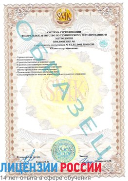 Образец сертификата соответствия (приложение) Корсаков Сертификат ISO 14001